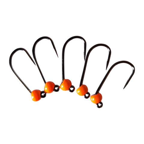 10ér Haken mit Widerhaken Tungstenperle 3mm Hends Hooks