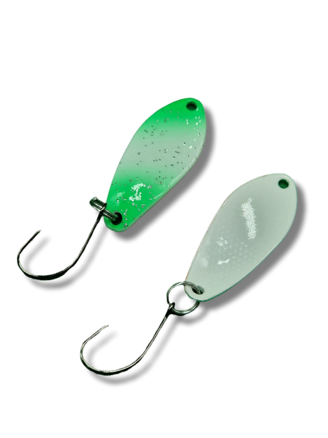 Flipo 2,5 gramm Grün,Weiß Glitzer/ Weiß UV/GLOW