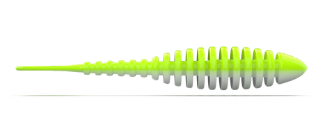 Troutbite Lucky Leech 55mm Weiß/Chatreuse