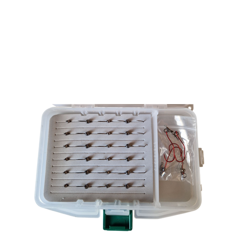 Hakenbox mit 28 Haken inkl. Drall-Hooks